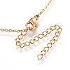 Brass Micro Pave Cubic Zirconia Pendant Necklaces NJEW-O108-29-4
