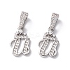 Eco-Friendly Brass Micro Pave Cubic Zirconia Pendants KK-K265-01P-U-1
