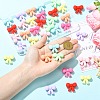 32Pcs 8 Colors Bowknot Silicone Focal Beads SIL-CJ0003-24-4