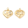 Eco-Friendly Brass Micro Pave Cubic Zirconia Pendants KK-I698-33G-1