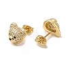 Cubic Zirconia Bear Stud Earrings EJEW-G341-01G-2