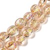 Handmade Dichroic Foil Glass Beads Strands DICH-U001-11E-1