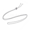 Non-Tarnish Adjustable 201 Stainless Steel Slider Necklaces NJEW-L156-001P-1