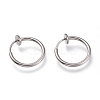 304 Stainless Steel Retractable Clip-on Hoop Earrings STAS-O135-01D-1
