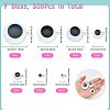 300Pcs 7 Style Luminous Plastic & Resin Wiggle Googly Eyes Cabochons DIY-CA0004-96-2