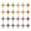 48Pcs 12 Styles Rack Plating Alloy Enamel Connector Charms FIND-TA0002-85-2