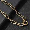 304 Stainless Steel Cable Chain Necklaces with Spring Ring Clasps for Women NJEW-Z091-09G-1