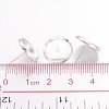 Silver Color Plated Brass Ear Studs Settings X-IFIN-Q005-S-NF-3