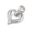Rack Plating Brass & Clear Cubic Zirconia Pendants KK-S372-26P-2