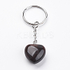 Dyed & Heated Natural Red Tiger Eye Keychain LS-KEYC-F019-02G-2
