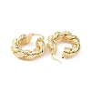 Brass Twist Rope Shape Hoop Earrings for Women EJEW-F303-07G-2