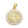 Brass Micro Pave Cubic Zirconia Pendants KK-A282-06A-G-1