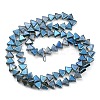 Full Plated Electroplate Glass Beads Strands EGLA-G037-08A-FP01-2