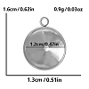 304 Stainless Steel Pendant Cabochon Settings PW-WG002AB-04-2