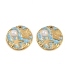 304 Stainless Steel Enamel Pendants STAS-K309-02G-1