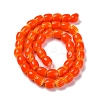 Handmade Lampwork Chevron Beads Strands LAMP-K041-01B-22-3