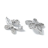 Brass Micro Pave Clear Cubic Zirconia Charms KK-H482-09P-01-2