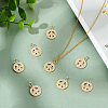 Brass Micro Pave Clear Cubic Zirconia Pendants KK-BC0013-89-5