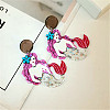 Cute Cartoon Acrylic Dangle Stud Earrings FS-WGDF618-02-1