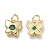Brass Micro Pave Cubic Zirconia Pendants KK-P188-B-3
