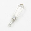 Natural Crystal Point Pendants G-G596-17E-P-2