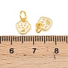 925 Sterling Silver Enamel White Paw Print Charms STER-A049-05G-3