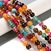 Natural Striped Agate/Banded Agate Beads Strands G-Z060-A01-A07-2