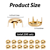 200Pcs Brass Four-Claw Rivets KK-GF0001-20G-2