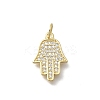 Brass Micro Pave Cubic Zirconia Pendants KK-D431-073B-G-1