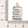 Brass Micro Pave Clear Cubic Zirconia Pendants KK-G521-01P-E-3