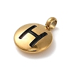 304 Stainless Steel Black Enamel Charms STAS-R009-01G-H-2