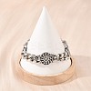 Stainless Steel Flat Round with Sun Symbol Bracelets BJEW-D379-08ASP-4