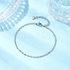 304 Stainless Steel Singapore Chains Bracelets BJEW-JB11508-1
