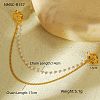 304 Stainless Steel Pave Clear Cubic Zirconia & ABS Pearl Flower Hanging Chain Brooch JEWB-S021-05G-2