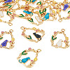 16Pcs 4 Colors Alloy Enamel Pendants ENAM-TA0002-44-2