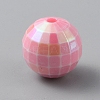AB Color Plated Eco-Friendly Poly Styrene Acrylic Round Beads LS-OACR-WH0028-23B-1