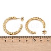304 Stainless Steel Woven C-Shaped Stud Earrings EJEW-P324-07G-5