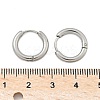 Tarnish Resistant 304 Stainless Steel Huggie Hoop Earrings EJEW-F111B-16mm-P-3