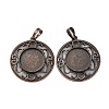 Brass Pendant Cabochon Settings KK-U074-04R-1