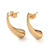 Ion Plating(IP) 304 Stainless Steel Teardrop Stud Earrings for Women LS-EJEW-A104-14G-1