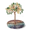 Natural Yellow Quartz & Green Aventurine Chips Tree Decorations DJEW-M012-03A-1