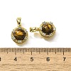 Natural Tiger Eye Half Round Charms KK-K398-20G-3