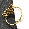 304 Stainless Steel Open Cuff Ring for Women LS-RJEW-B109-01G-03-3