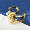 Brass Adjustable Cuff Rings for Women RJEW-C129-03G-1