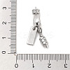 Brass Micro Pave Clear Cubic Zirconia Clasps KK-C051-52P-3