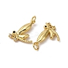 Brass Micro Pave Cubic Zirconia Pendants KK-P308-39G-2