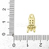 Brass Micro Pave Clear Cubic Zirconia Pendants KK-L238-15G-3