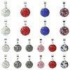 10Pcs Handmade Polymer Clay Rhinestone Pendants RB-YW0001-29A-2