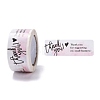 Pink Rectangle Paper Thank You Stickers DIY-C042-07C-1