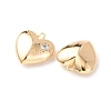 Brass Micro Pave Clear Cubic Zirconia Pendants KK-Z142-03G-2